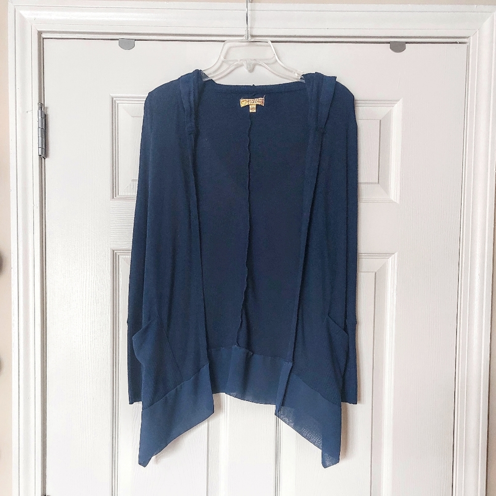 Princess Vera Wang Navy Hooded Cardigan